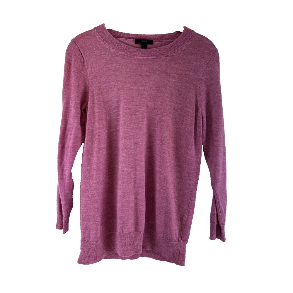 J Crew Tippi Sweater Merino Wool Pullover Lightweight Pink E1277 Womens Small
